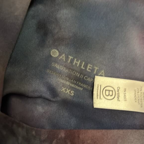 ATHLETA Salutation II Stash Pocket Capri Leggings Supernova Purple Pink XXS - Picture 12 of 16